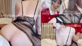 น้องนุ่มนิ่ม mojiniim ชุดซีทรูดูบอลโม๊กขย่มเด้าท่าหมาซอยยิกแตกใน Onlyfans