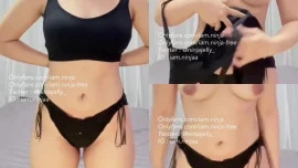iam.ninja สาวหุ่นเด็ดชุดบิกินี่ดำโชว์หุ่น OnlyFans