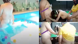สาวเปลือยข้างสระน้ำโดนเย็ดหียืน OnlyFans