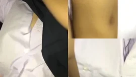 คลิปหลุดไทย ทางบ้าน สาวนักเรียนเสื้อขาวถูกเปิดโชวนมเย็ดหีสด
