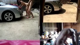 โม๊กควยใหญ่ข้างรถ พิงกระโปรงโดนซอยหียับ