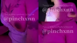Onlyfans น้องพินช์แสงม่วงชุดนอนขาวโชว์นมใหญ่โดนควยใหญ่เย็ดหีแตกใน @pinchxnn